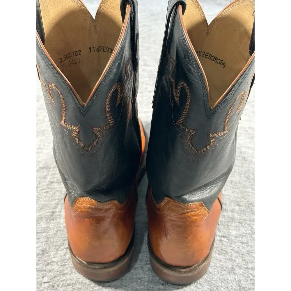 Lucchese Sunset Exotic Cowboy Boots Mens 11.5 2E Leather Western Made in USA